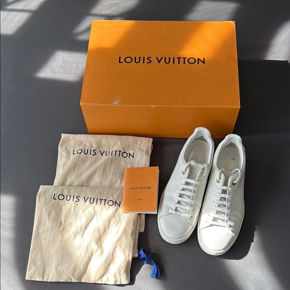 Louis Vuitton Cream Sneakers with Box